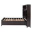 Lit double en bois avec armoire et tablette tout-en-un, espresso-1038945882