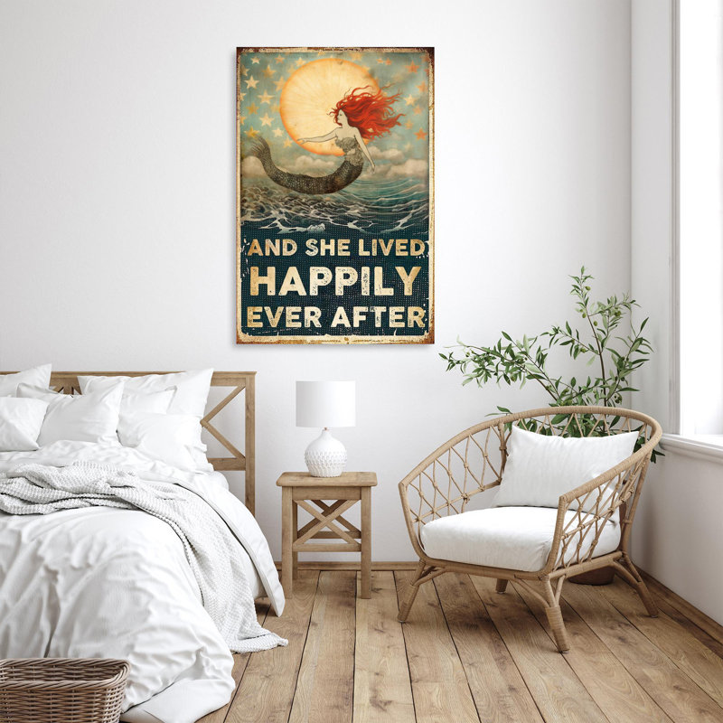 «Mermaid Happily Ever After», impression sur toile, H 36 po x l 24 po x P 1,25 po