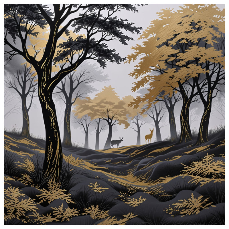 Tapisserie murale «Black Forest», H 104 po x 88 avec 4 œillets
