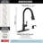 Capertee Matte Black Kitchen Faucet with Pull Down Sprayer and Soap Dispenser, Modern Single Hole Kitchen Sink Faucet, Single Handle, Matte Black-86678070
