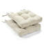 Coussins de chaise d'intérieur à rayures avec attaches pour la salle à manger Lush Decor Farmhouse (ensemble de 2)