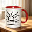 Minimalist Naturist Emblem Design, Non-Slip Ceramic Cup, Dishwasher Reusable Tea/Coffee/Milk/Water Cup.