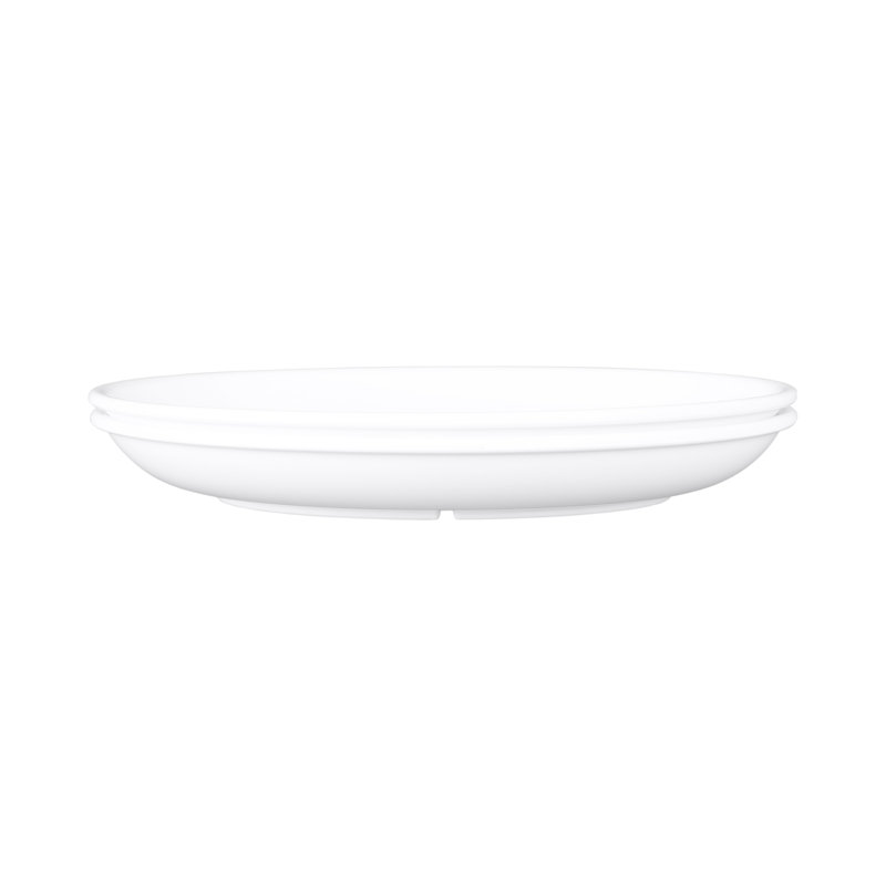 Elite Global Solutions Melamine Platter, White, 2" H x 16" W x 12" D