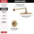 Modern 14 Series Round Rain Shower Faucet Set, Brushed Gold Shower Head and Handle Set, Valve Trim Kit, Champagne Bronze (Valve Not Included)-94088353