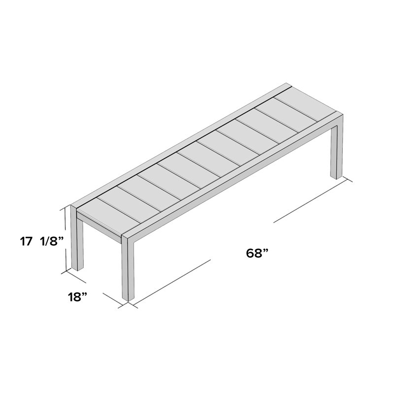 Banc 68 po POLYWOOD Surf City, Bronze texturé / Cabane