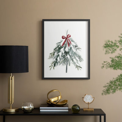 «Christmas Holiday Art DCCDXLV III», reproduction d'art encadrée - bois massif