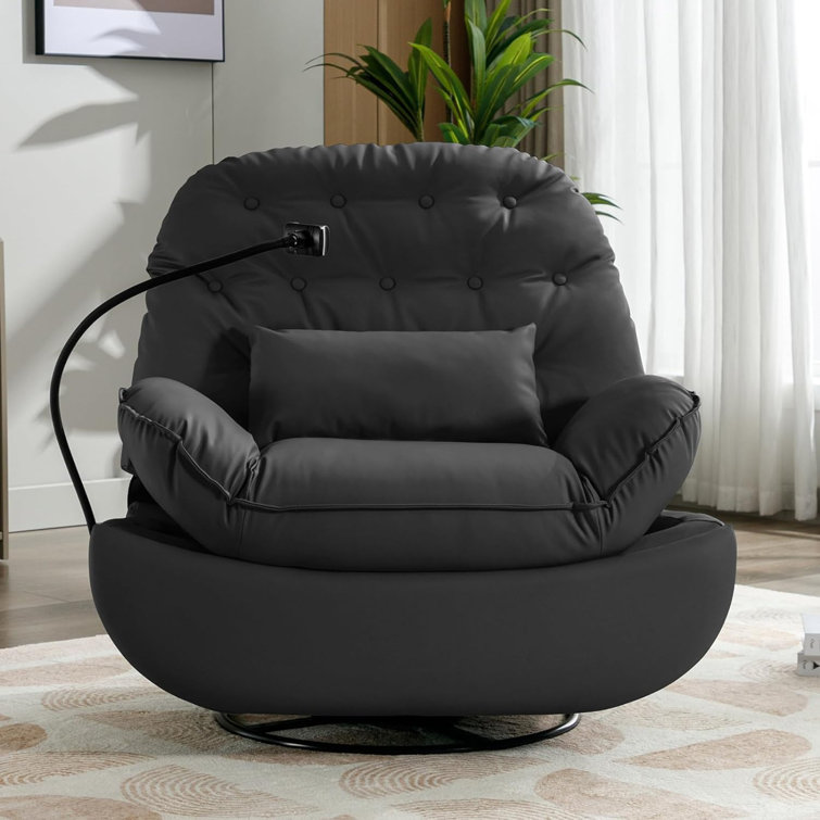 Jaworski Upholstered Swivel Power Recliner