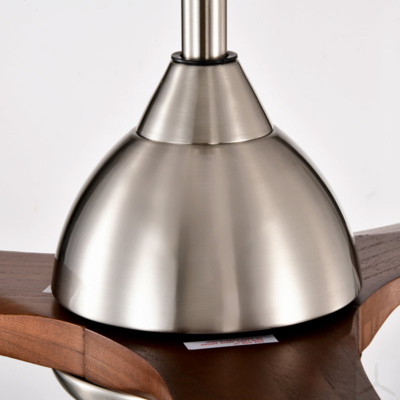 Ventilateur de plafond de 52 po en bois massif avec lumières avec télécommande, moteur réversible silencieux, 6 vitesses, 3 couleurs, pour salon de patio, chambre à coucher, intérieur