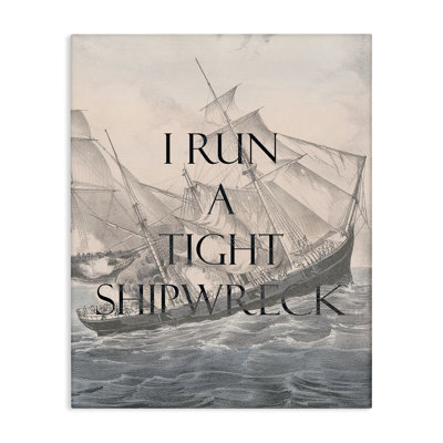 Art mural en toile Run A Tight Shipwreck par Daphne Polselli