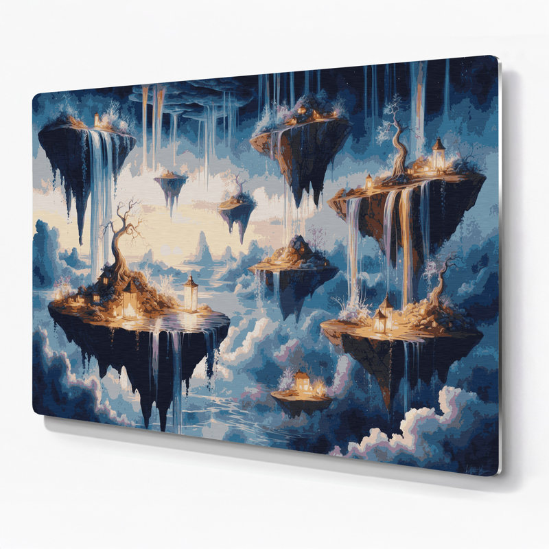 Art mural en métal Sci Fi, H 144 po x l 216 po x P 0,05 po