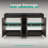 60" Double Bathroom Vanity with Matt Black Solid Surface Top, Smoked Oak Brown -1017213024-1012996928-1013000814
