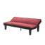 Canapé-lit futon convertible de 63 pouces, rose-41106500