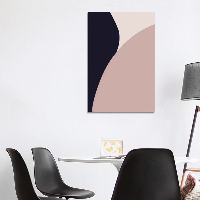 Navy Rose Abstract I by Leah Straatsma - Print on Canvas, 101.6cm H x 66.04cm W x 3.81cm D, Wrapped Canvas
