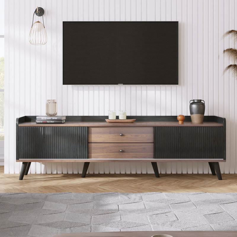 Unfinished TV Stand for TVs up to 65", Black