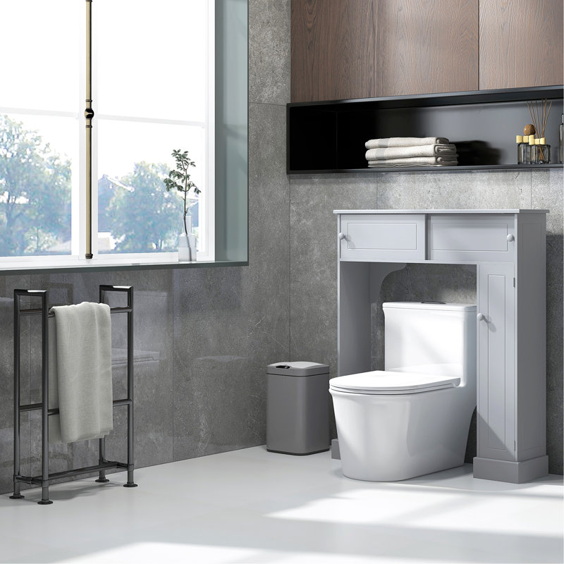 Armoire de rangement au-dessus de la toilette avec tablettes réglables