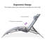 Ensemble de chaise longue d'extérieur en aluminium 3 pièces avec table d'appoint-1814314798