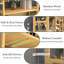 Bamboo Three Width Shallow Bookshelf And Bookshelf
