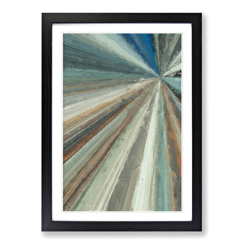 Towards the Light in Abstract - Picture Frame Graphic Art Print, Black, 60cm H x 40cm W x 2cm D