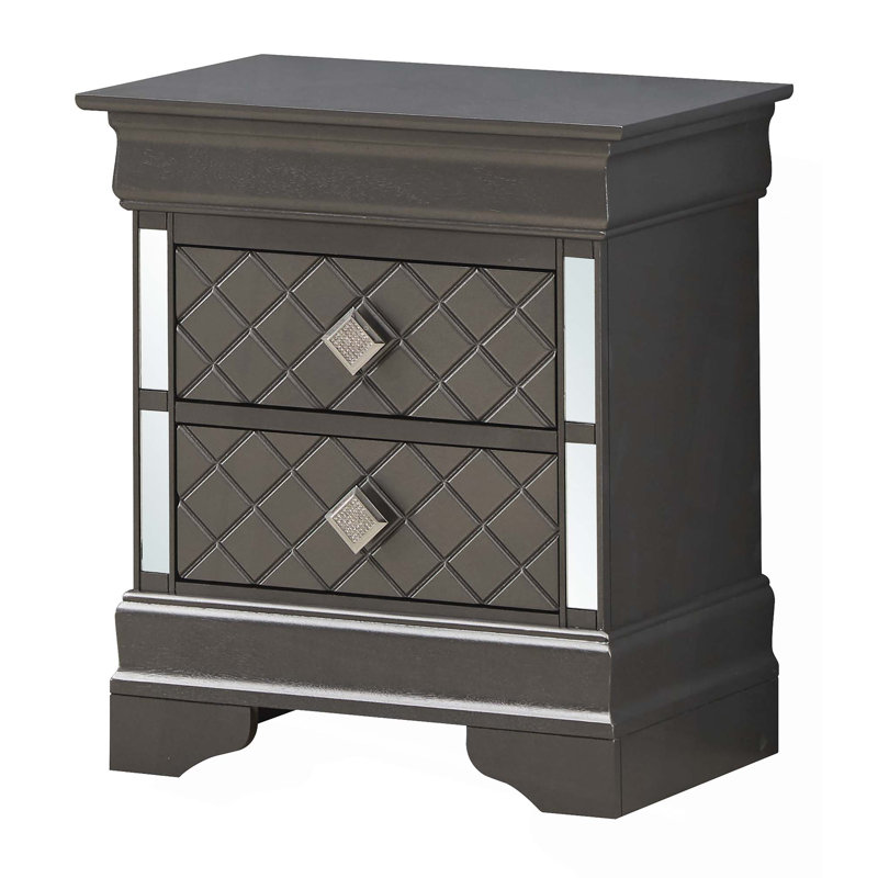 Table de chevet sophistiquée pour la chambre à coucher, Noir