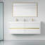 Meuble-lavabo mural avec lavabo, armoire de rangement flottante avec tiroirs à fermeture en douceur