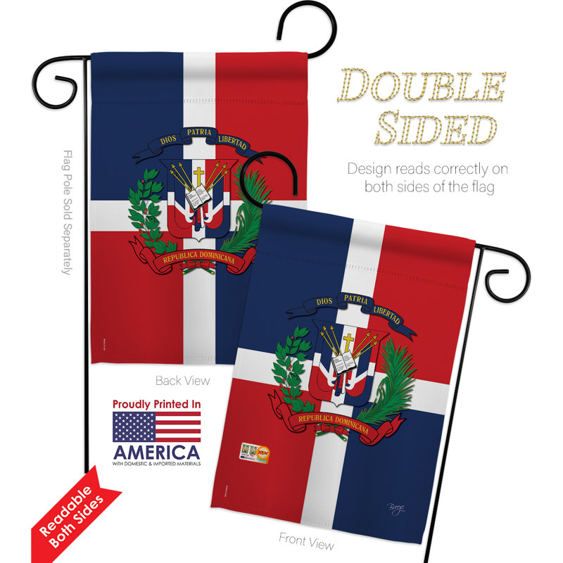 Double Sided 18.5'' H x 13'' W Polyester Flag Set