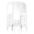 Makeup Vanity Desk with Triple Mirror, 6-Drawer Dressing Table Set Including Upholstered Stool and Full-Length Mirror