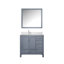 Meuble-lavabo 36 po X P 22 po D, dessus en quartz blanc décalé à gauche, ensemble de robinet et Miroirs-1508959580