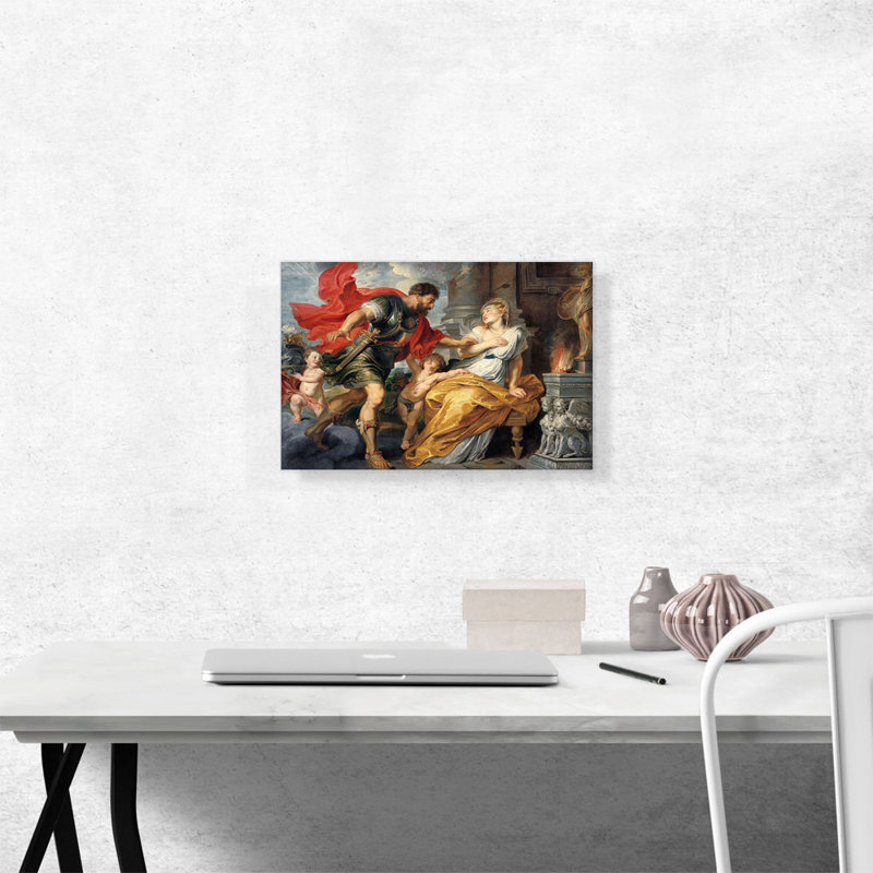 «Mars and Rhea Silvia» par Peter Paul Rubens, reproduction d'art sur toile tendue, H 12 po x l 18 po x 1,5 po