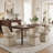 Modern Chenille Swivel Dining Chair, Open Back – 360° Rotating Design for Dining Room-784071238