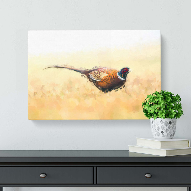 A Pheasant Bird In Abstract - Wrapped Canvas, 35cm H x 50cm W x 3cm D