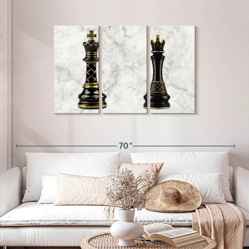 Senne Chess Royalties, 28" H x 45" W