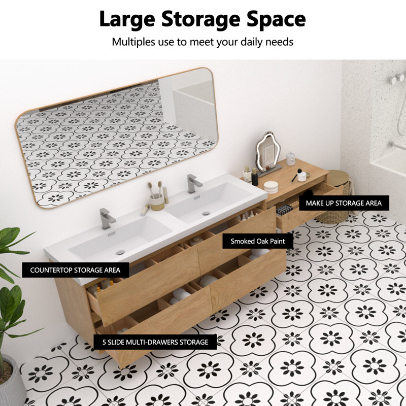 Ensemble de meuble-lavabo flottant 90 po Mellani