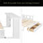 Lit de jour avec bureau amovible, tiroirs de rangement et table d'appoint hydraulique-430303625-430303627