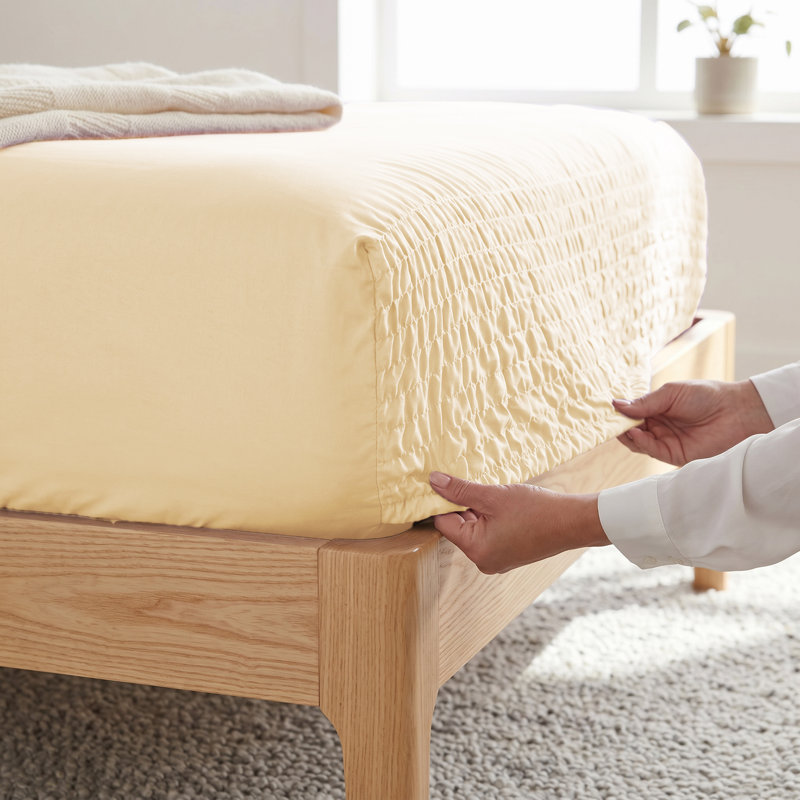 BedTite 4PC Fit Microfiber Sheet Set - Elastic Seamless Fits between 7" and 20" Deep Pocket, Ivory