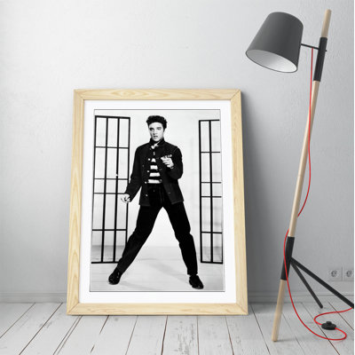 Elvis Jailhouse Rock A Artwork - Single Picture Frame Print on Canvas