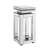 Mirrored End Table Square With Crystals Inlay, 2-Tier Modern Small Sofa Table