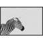 «Black and White Stripes - Floater Frame», reproduction de photo sur toile-27007844