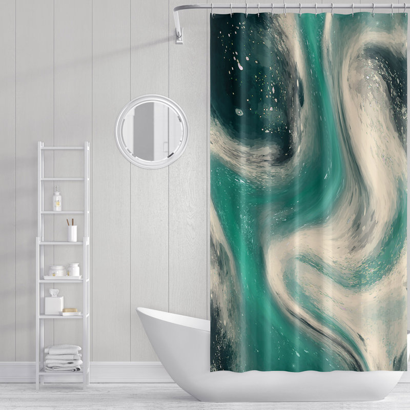 Abstract Shower Curtain, 72" H x 70" W