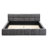 Justice Elegant Chenille Upholstered Bed with Checkerboard Design-462754493-438235575