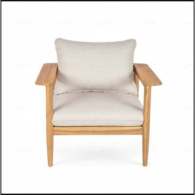Terassi Outdoor Acacia Wood Lounge Chair Set, Comfortable And Durable For Patio Relaxation