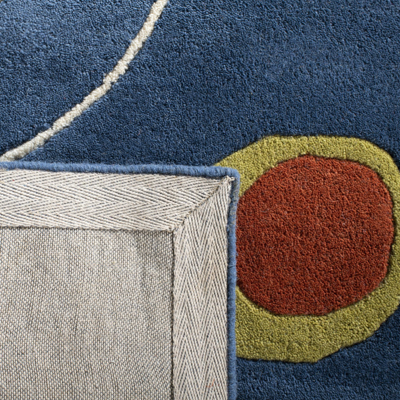Soho Hand Tufted Wool And Viscose Floral Rug, Square 6'