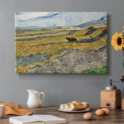 Enclosed Field with Ploughman-Vincent van Gogh-Gallery Wrapped Canvas-1889