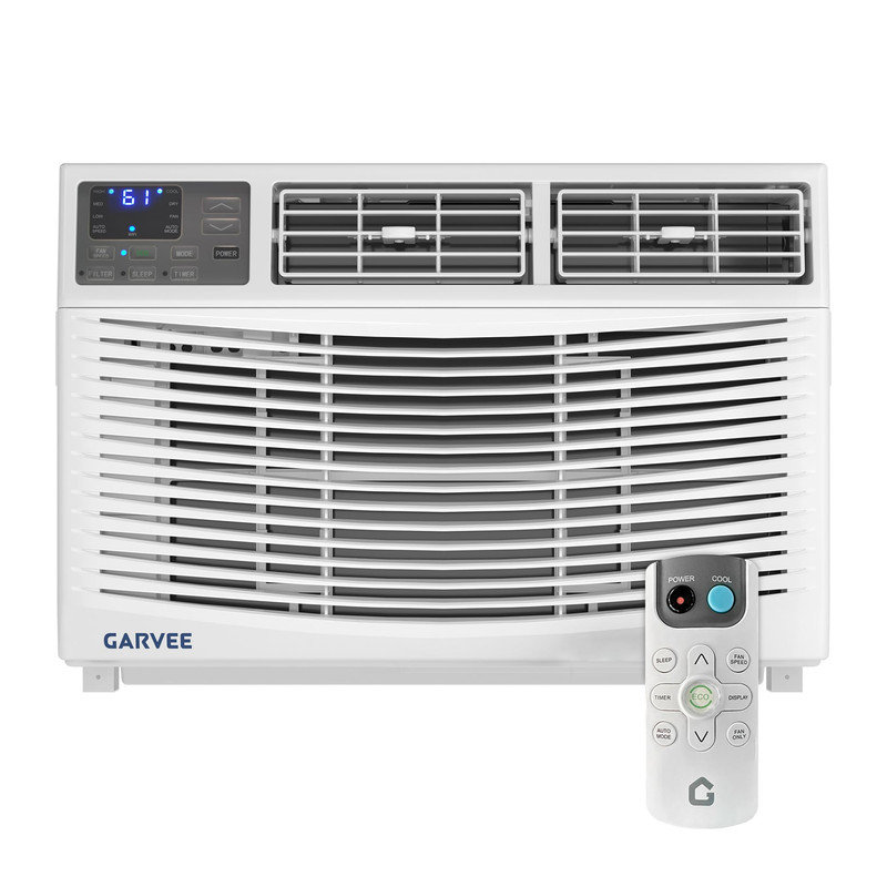 Unité de climatisation pour fenêtre de 10 000 BTU refroidissant 450 pieds carrés, télécommande, 3 vitesses de refroidissement et de ventilateur, silencieux pour le bureau de la chambre à coucher