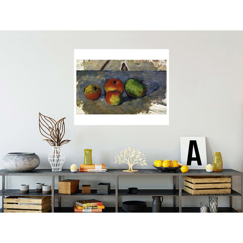 Quatre pommes, Paul Cézanne, estampe numérique, H 32 po x l 40 po