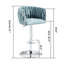 Tabourets pivotants 360 en tissu bleu - hauteur de comptoir réglable avec dossier tissé et repose-pieds pour café, pub, cuisine de 2 et cuisine, pub-1149934782
