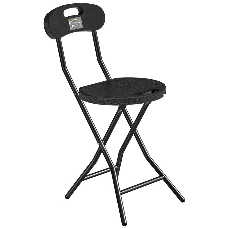 Ilakkiyen Counter Stool with Metal Frame, Black, 1, Short Stool (18.1” Seat Height)