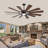 72 Inch Massive Windmill Ceiling Fan with Light, 12-Blade Industrial Fan, High CFM Powerful Airflow, Ultra-Quiet DC Motor, Remote Control, 6-Speed Reversible, Dimmable 3CCT LED with Memory Function-839204998-870182226-870182224
