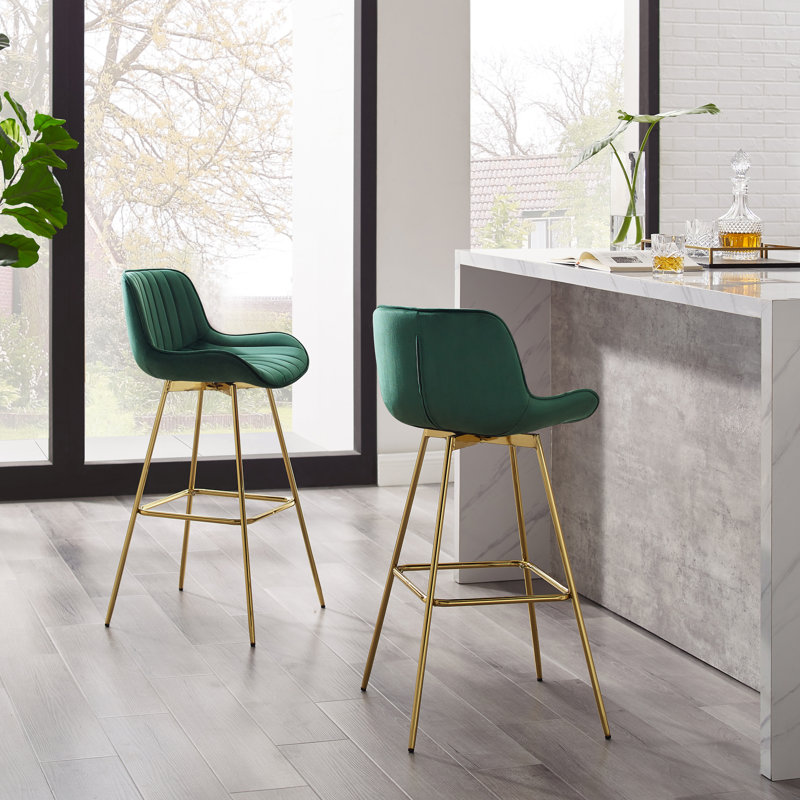 Tabouret de bar rotatif 28,34 po Neuhaus, Vert