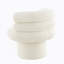 Chaise de coiffeuse pivotante 360 ° Chaise pivotante ronde Chaise de coiffeuse pour salon, chambre à coucher ou petit espace, blanc-1067142919