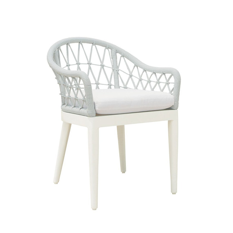 Nevis Dining Armchair With Seat Cushion, Canvas